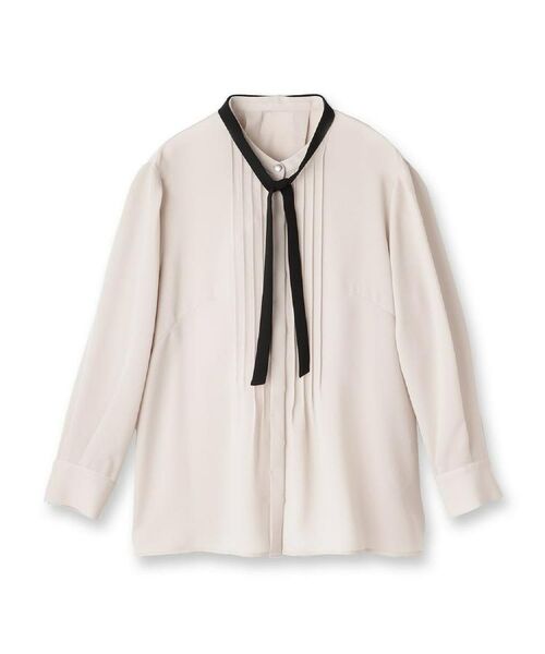 Reflect / リフレクト シャツ・ブラウス | 【配色ボウタイ付き】八分袖ジョーゼットブラウス | 詳細15