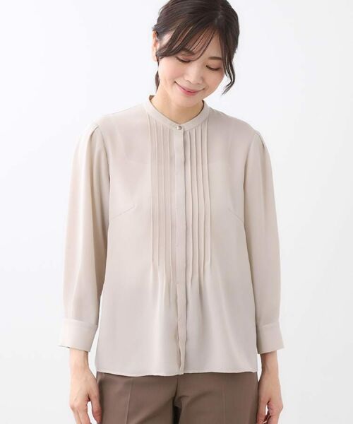 Reflect / リフレクト シャツ・ブラウス | 【配色ボウタイ付き】八分袖ジョーゼットブラウス | 詳細19