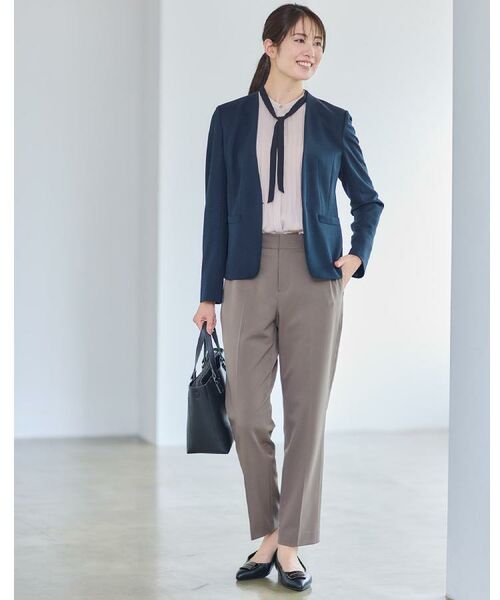 Reflect / リフレクト シャツ・ブラウス | 【配色ボウタイ付き】八分袖ジョーゼットブラウス | 詳細2