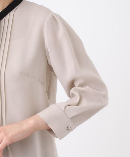 Reflect / リフレクト シャツ・ブラウス | 【配色ボウタイ付き】八分袖ジョーゼットブラウス | 詳細23