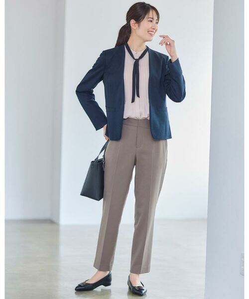 Reflect / リフレクト シャツ・ブラウス | 【配色ボウタイ付き】八分袖ジョーゼットブラウス | 詳細25