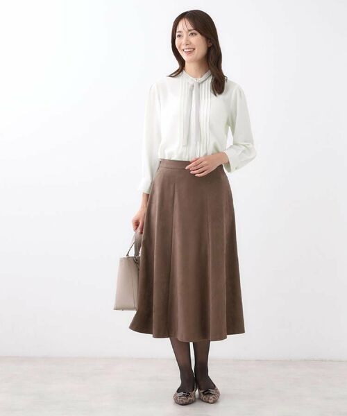 Reflect / リフレクト シャツ・ブラウス | 【配色ボウタイ付き】八分袖ジョーゼットブラウス | 詳細5