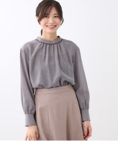 Reflect / リフレクト シャツ・ブラウス | 【長め丈／ドライタッチ】ガンクラブチェック柄ブラウス