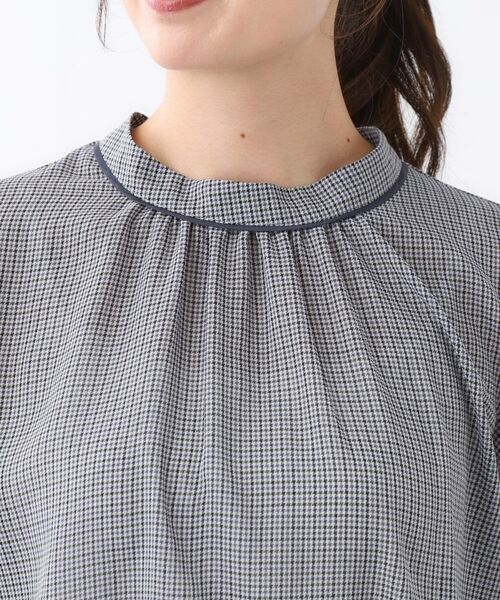 Reflect / リフレクト シャツ・ブラウス | 【長め丈／ドライタッチ】ガンクラブチェック柄ブラウス | 詳細13