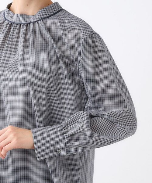 Reflect / リフレクト シャツ・ブラウス | 【長め丈／ドライタッチ】ガンクラブチェック柄ブラウス | 詳細15
