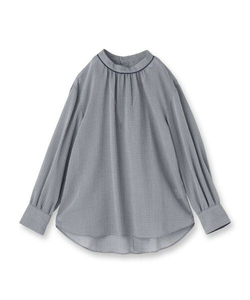 Reflect / リフレクト シャツ・ブラウス | 【長め丈／ドライタッチ】ガンクラブチェック柄ブラウス | 詳細9
