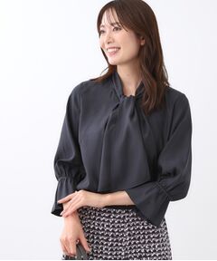 Reflect / リフレクト シャツ・ブラウス | 【キレイめスタイル／通勤におすすめ◎】ボウタイシャンブレーカラーブラウス