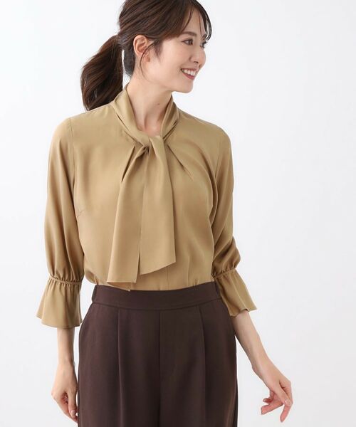 Reflect / リフレクト シャツ・ブラウス | 【キレイめスタイル/通勤におすすめ◎】ボウタイシャンブレーカラーブラウス | 詳細10