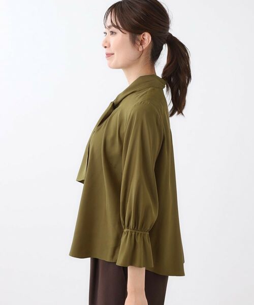 Reflect / リフレクト シャツ・ブラウス | 【キレイめスタイル/通勤におすすめ◎】ボウタイシャンブレーカラーブラウス | 詳細15