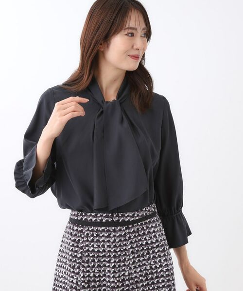 Reflect / リフレクト シャツ・ブラウス | 【キレイめスタイル/通勤におすすめ◎】ボウタイシャンブレーカラーブラウス | 詳細2