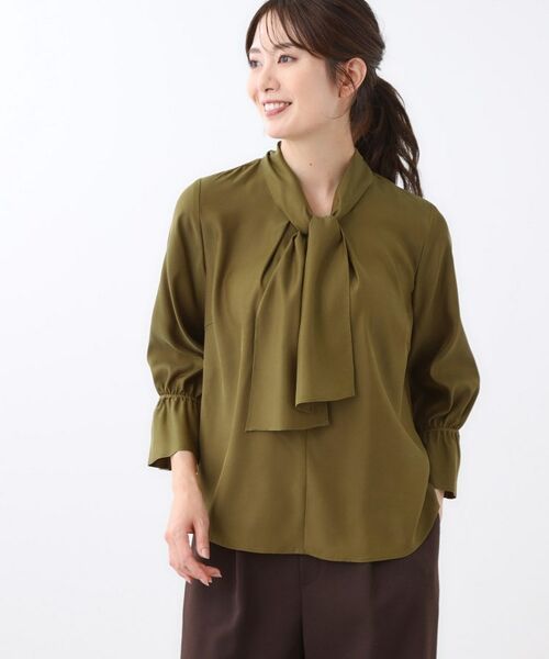 Reflect / リフレクト シャツ・ブラウス | 【キレイめスタイル/通勤におすすめ◎】ボウタイシャンブレーカラーブラウス | 詳細6