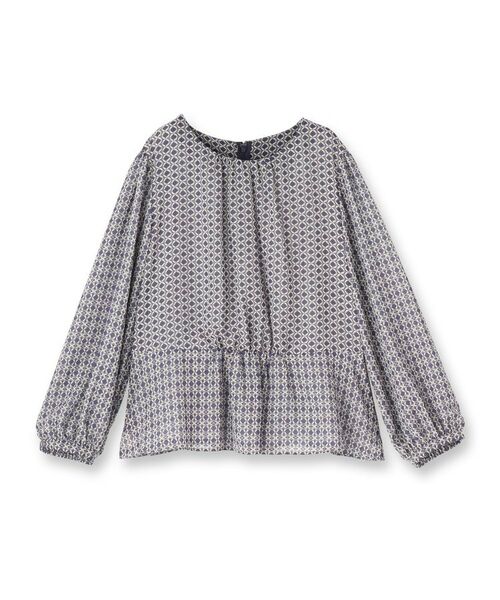 Reflect / リフレクト シャツ・ブラウス | 【きちんと見え/セットアップ可/通勤におすすめ◎】ペプラムプリントブラウス | 詳細18