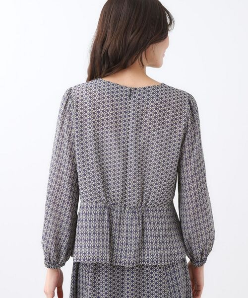 Reflect / リフレクト シャツ・ブラウス | 【きちんと見え/セットアップ可/通勤におすすめ◎】ペプラムプリントブラウス | 詳細21