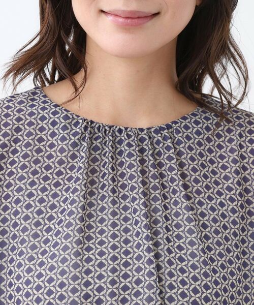 Reflect / リフレクト シャツ・ブラウス | 【きちんと見え/セットアップ可/通勤におすすめ◎】ペプラムプリントブラウス | 詳細22