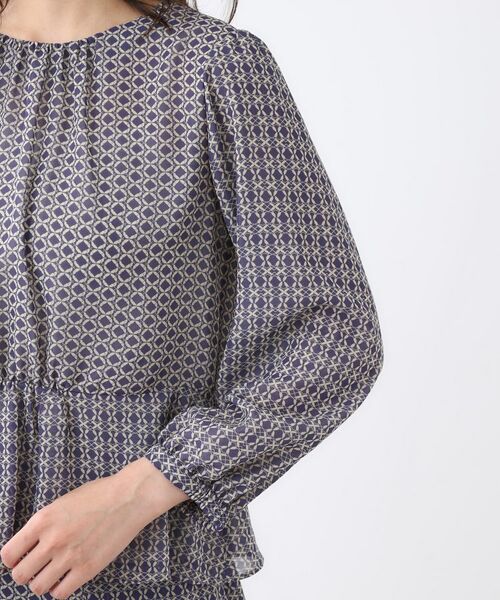 Reflect / リフレクト シャツ・ブラウス | 【きちんと見え/セットアップ可/通勤におすすめ◎】ペプラムプリントブラウス | 詳細24