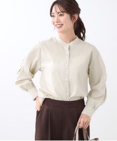 Reflect / リフレクト シャツ・ブラウス | 【さらっと一枚で決まる／重ね着にもおすすめ◎】タックスリーブシャツブラウス