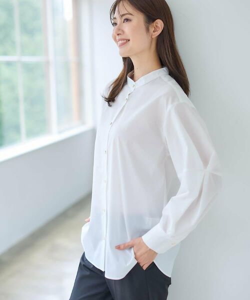 Reflect / リフレクト シャツ・ブラウス | 【さらっと一枚で決まる/重ね着にもおすすめ◎】タックスリーブシャツブラウス | 詳細1