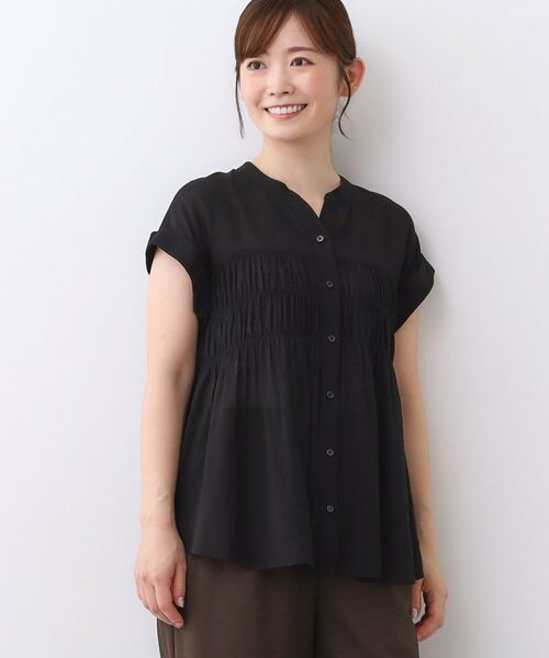 Reflect / リフレクト シャツ・ブラウス | 【二の腕さりげなくカバー】シャーリングブラウス | 詳細1