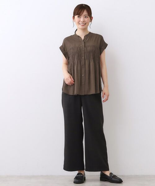 Reflect / リフレクト シャツ・ブラウス | 【二の腕さりげなくカバー】シャーリングブラウス | 詳細10