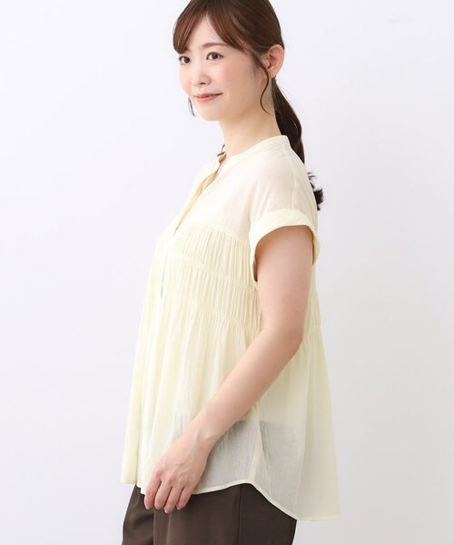 Reflect / リフレクト シャツ・ブラウス | 【二の腕さりげなくカバー】シャーリングブラウス | 詳細15