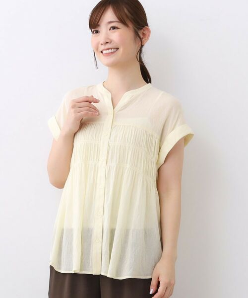 Reflect / リフレクト シャツ・ブラウス | 【二の腕さりげなくカバー】シャーリングブラウス | 詳細5