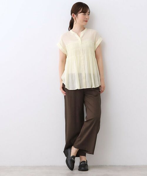 Reflect / リフレクト シャツ・ブラウス | 【二の腕さりげなくカバー】シャーリングブラウス | 詳細7