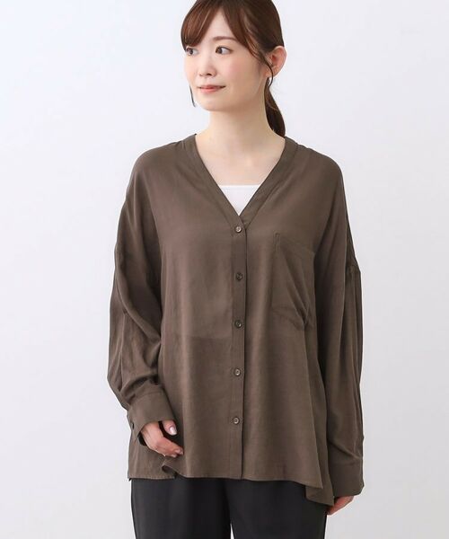 Reflect / リフレクト シャツ・ブラウス | 【体型カバー】シャツ風カーディガン | 詳細10