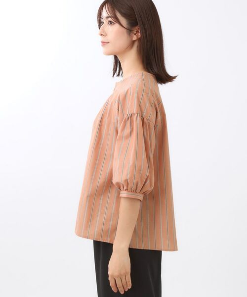 Reflect / リフレクト シャツ・ブラウス | 【E‐QUALITY／体型カバー／ゆったり着られる◎】ストライプ×パフスリーブのブラウス | 詳細15