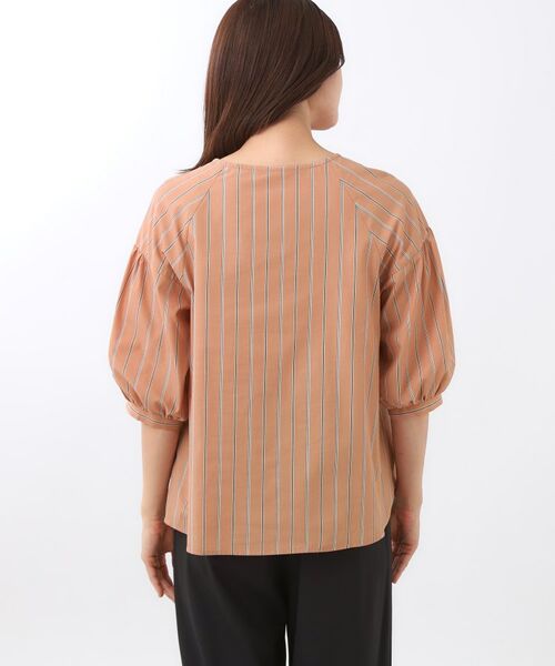 Reflect / リフレクト シャツ・ブラウス | 【E‐QUALITY／体型カバー／ゆったり着られる◎】ストライプ×パフスリーブのブラウス | 詳細16
