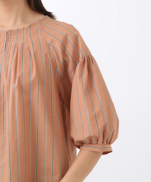 Reflect / リフレクト シャツ・ブラウス | 【E‐QUALITY／体型カバー／ゆったり着られる◎】ストライプ×パフスリーブのブラウス | 詳細19