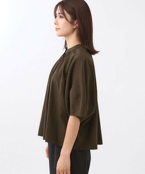 Reflect / リフレクト シャツ・ブラウス | 【体型カバー／ゆったり着られる◎】バンドカラー七分袖ブラウス | 詳細11