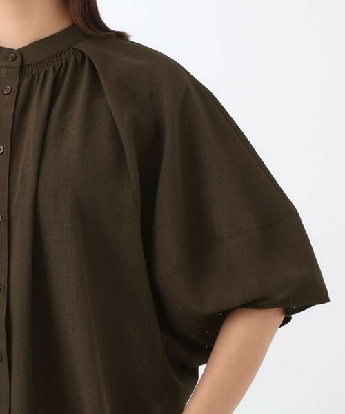 Reflect / リフレクト シャツ・ブラウス | 【体型カバー／ゆったり着られる◎】バンドカラー七分袖ブラウス | 詳細14