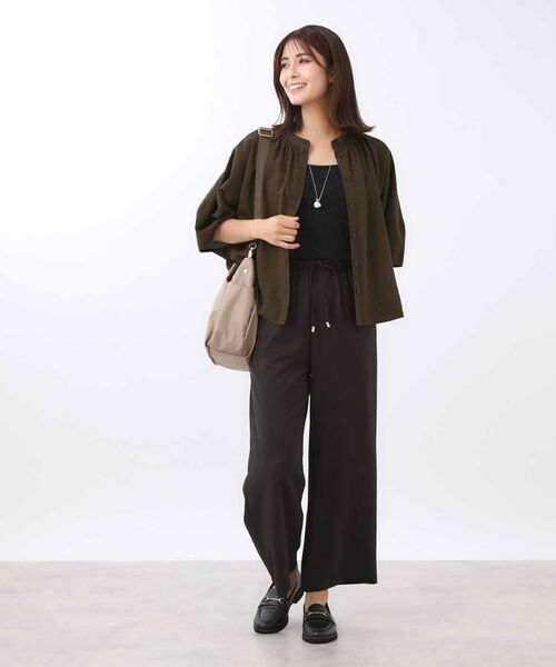 Reflect / リフレクト シャツ・ブラウス | 【体型カバー／ゆったり着られる◎】バンドカラー七分袖ブラウス | 詳細6