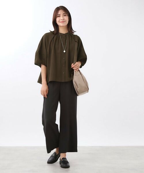 Reflect / リフレクト シャツ・ブラウス | 【体型カバー／ゆったり着られる◎】バンドカラー七分袖ブラウス | 詳細7