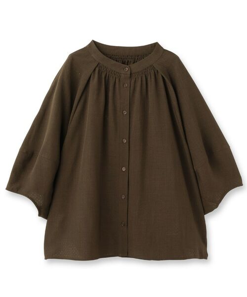 Reflect / リフレクト シャツ・ブラウス | 【体型カバー／ゆったり着られる◎】バンドカラー七分袖ブラウス | 詳細9