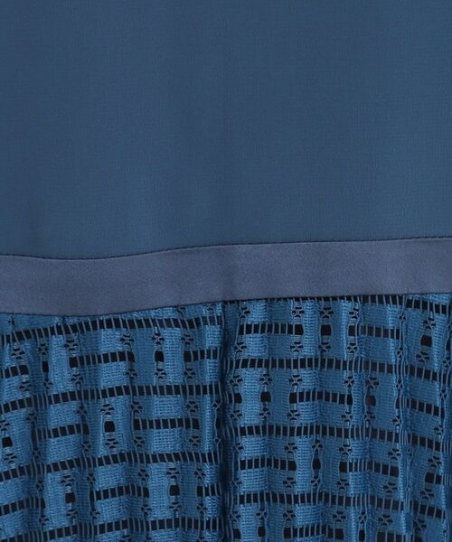 Reflect / リフレクト ミニ丈・ひざ丈ワンピース | 【フォーマル/入卒/一枚で着映え◎】シフォン×幾何柄レースプリーツワンピース | 詳細10