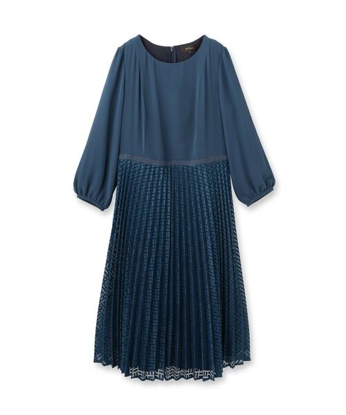 Reflect / リフレクト ミニ丈・ひざ丈ワンピース | 【フォーマル/入卒/一枚で着映え◎】シフォン×幾何柄レースプリーツワンピース | 詳細15