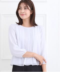 Reflect / リフレクト シャツ・ブラウス | 【フォーマル／入卒／お仕事に◎】ピンタック×スカラレースブラウス