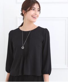 Reflect / リフレクト シャツ・ブラウス | 【フォーマル／入卒／お仕事に◎】ピンタック×スカラレースブラウス