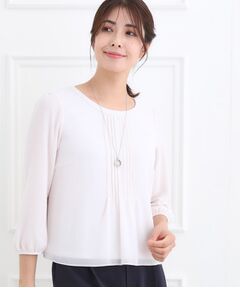 Reflect / リフレクト シャツ・ブラウス | 【フォーマル／入卒／お仕事に◎】ピンタック×スカラレースブラウス