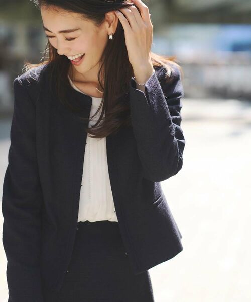 Reflect / リフレクト シャツ・ブラウス | 【フォーマル/入卒/お仕事に◎】ピンタック×スカラレースブラウス | 詳細1