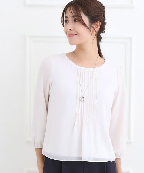 Reflect / リフレクト シャツ・ブラウス | 【フォーマル/入卒/お仕事に◎】ピンタック×スカラレースブラウス | 詳細15