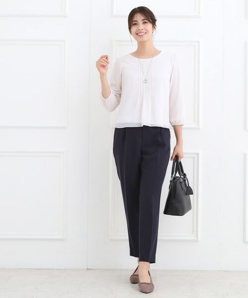 Reflect / リフレクト シャツ・ブラウス | 【フォーマル/入卒/お仕事に◎】ピンタック×スカラレースブラウス | 詳細16