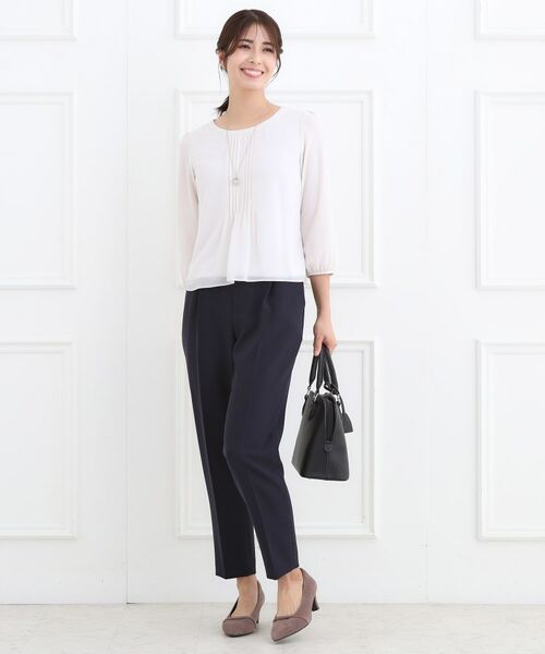 Reflect / リフレクト シャツ・ブラウス | 【フォーマル/入卒/お仕事に◎】ピンタック×スカラレースブラウス | 詳細17