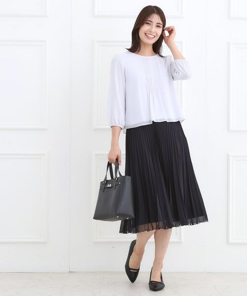 Reflect / リフレクト シャツ・ブラウス | 【フォーマル/入卒/お仕事に◎】ピンタック×スカラレースブラウス | 詳細8