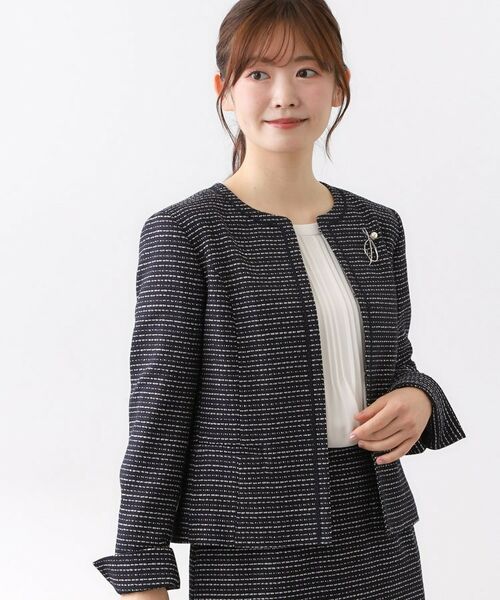 Reflect / リフレクト ノーカラージャケット | 【フォーマル／入卒／セットアップ可】ツイードジャケット | 詳細10