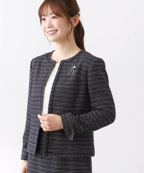 Reflect / リフレクト ノーカラージャケット | 【フォーマル／入卒／セットアップ可】ツイードジャケット | 詳細11