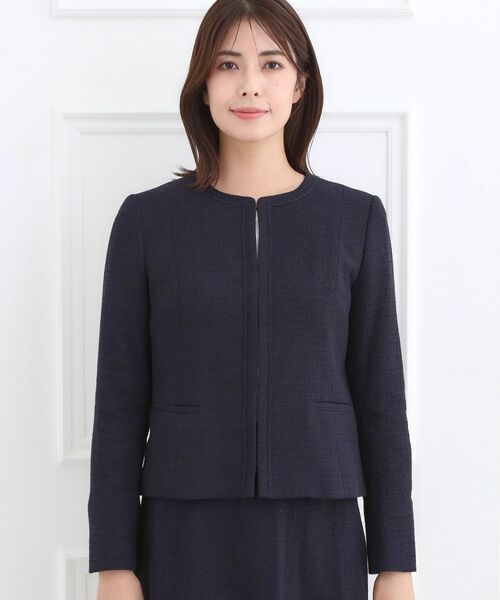 Reflect / リフレクト ノーカラージャケット | 【フォーマル／入卒／セットアップ可】ツイードジャケット | 詳細15