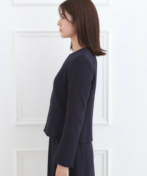 Reflect / リフレクト ノーカラージャケット | 【フォーマル／入卒／セットアップ可】ツイードジャケット | 詳細16