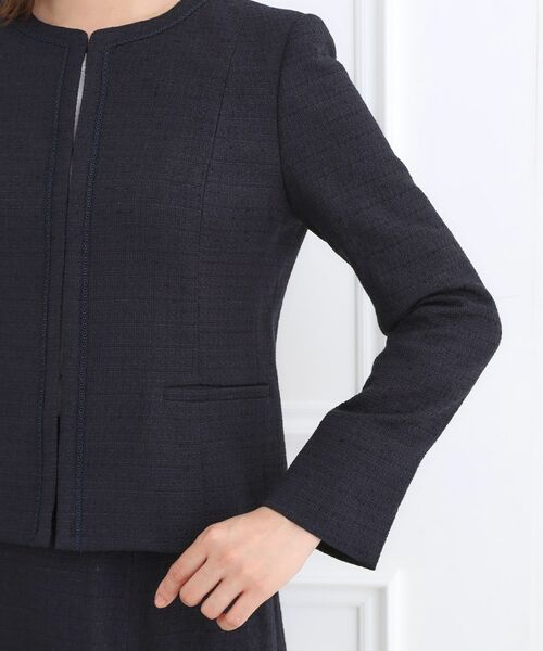 Reflect / リフレクト ノーカラージャケット | 【フォーマル／入卒／セットアップ可】ツイードジャケット | 詳細19